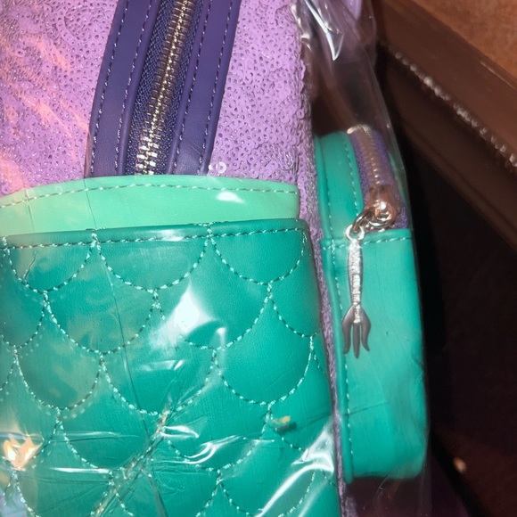 Loungefly Disney Princess Ariel Sequin Mini Backpack - Picture 3 of 6